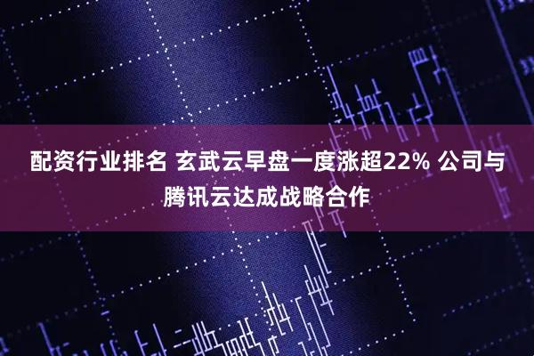 配资行业排名 玄武云早盘一度涨超22% 公司与腾讯云达成战略合作